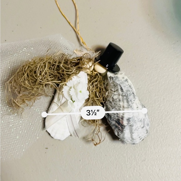 Handmade Beach Wedding Christmas Tree Ornament Decoration Seashells Spanish Moss - Picture 7 of 7